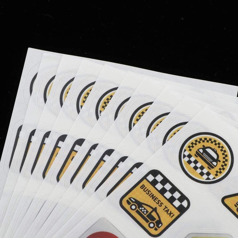 FRECI 10 Sheets Road Sign Stickers DIY Traffic Play Stickers to Develop Your Kids Imagination and Memory - B - Image 2